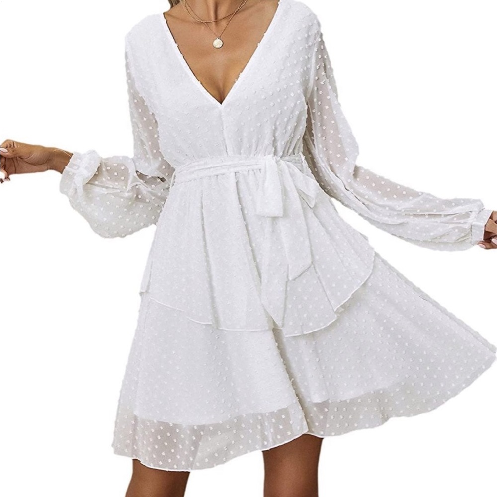White long sleeve Dress